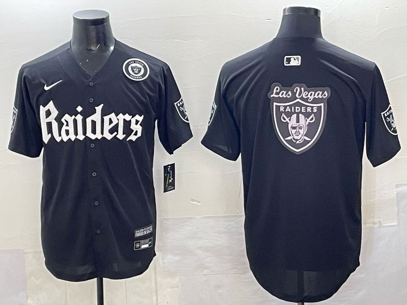Men 2025 Oakland Raiders Blank Black 6th generation Joint Name Nike Limited NFL Jersey style 018